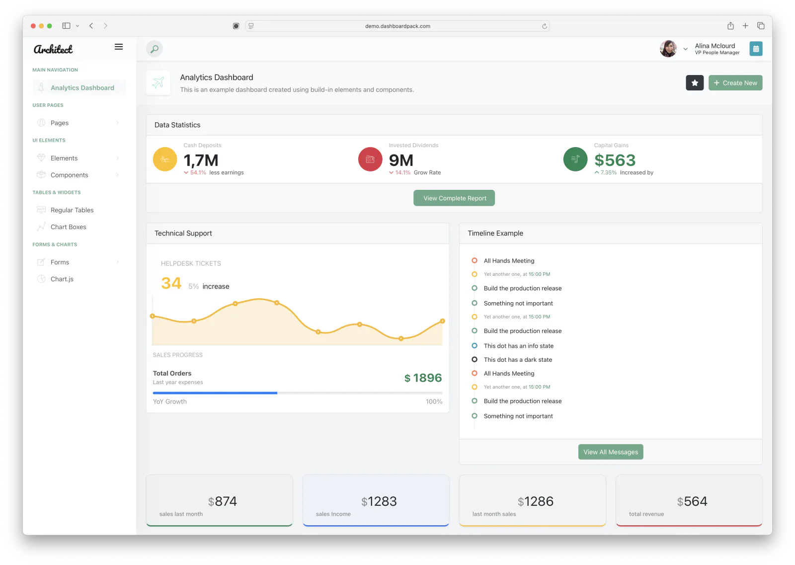 architectui-vue-theme-free 网站模板截图