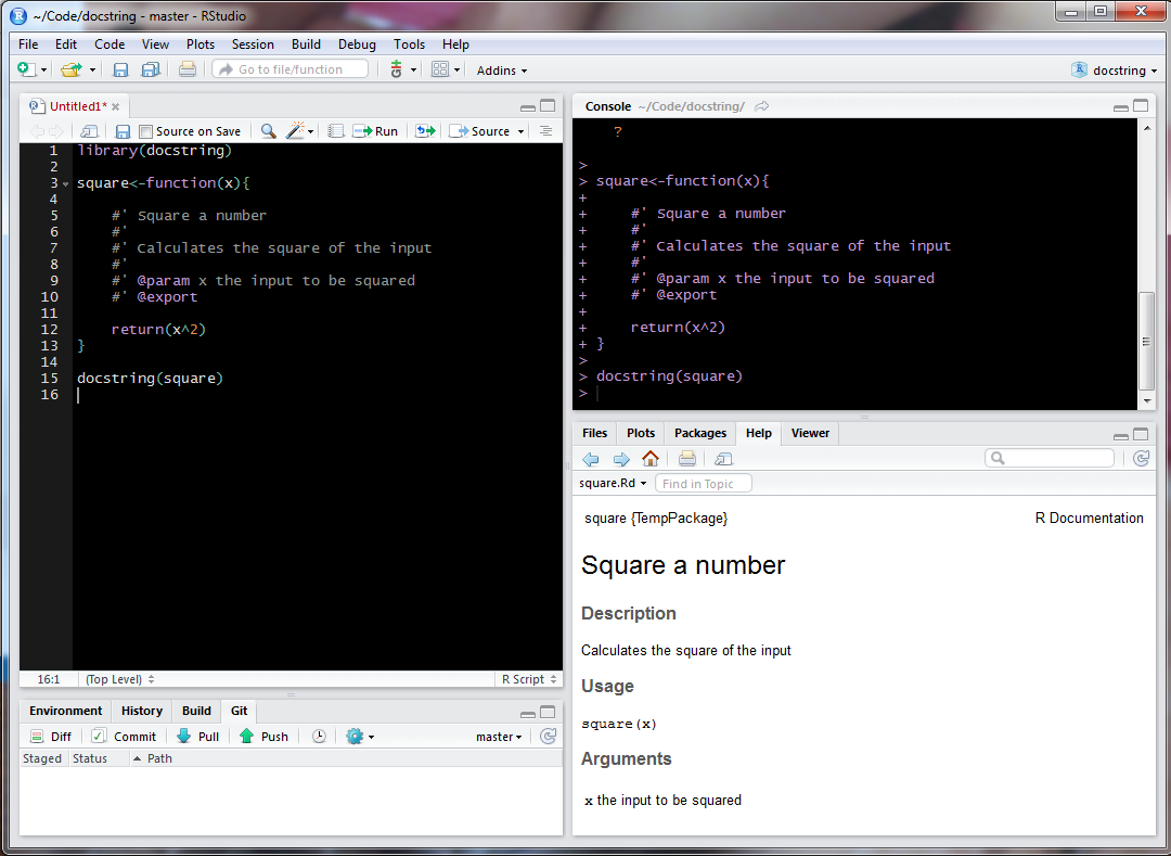 Square RStudio