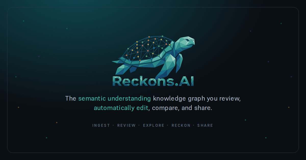 Reckons.AI — the semantic understanding knowledge graph you review, automatically edit, compare, and share