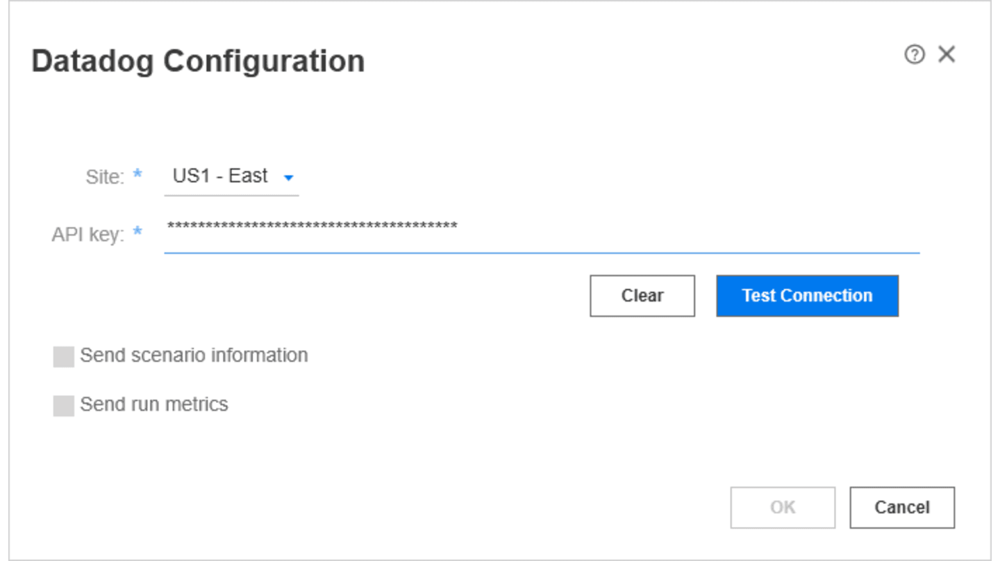 Datadog Configuration Window