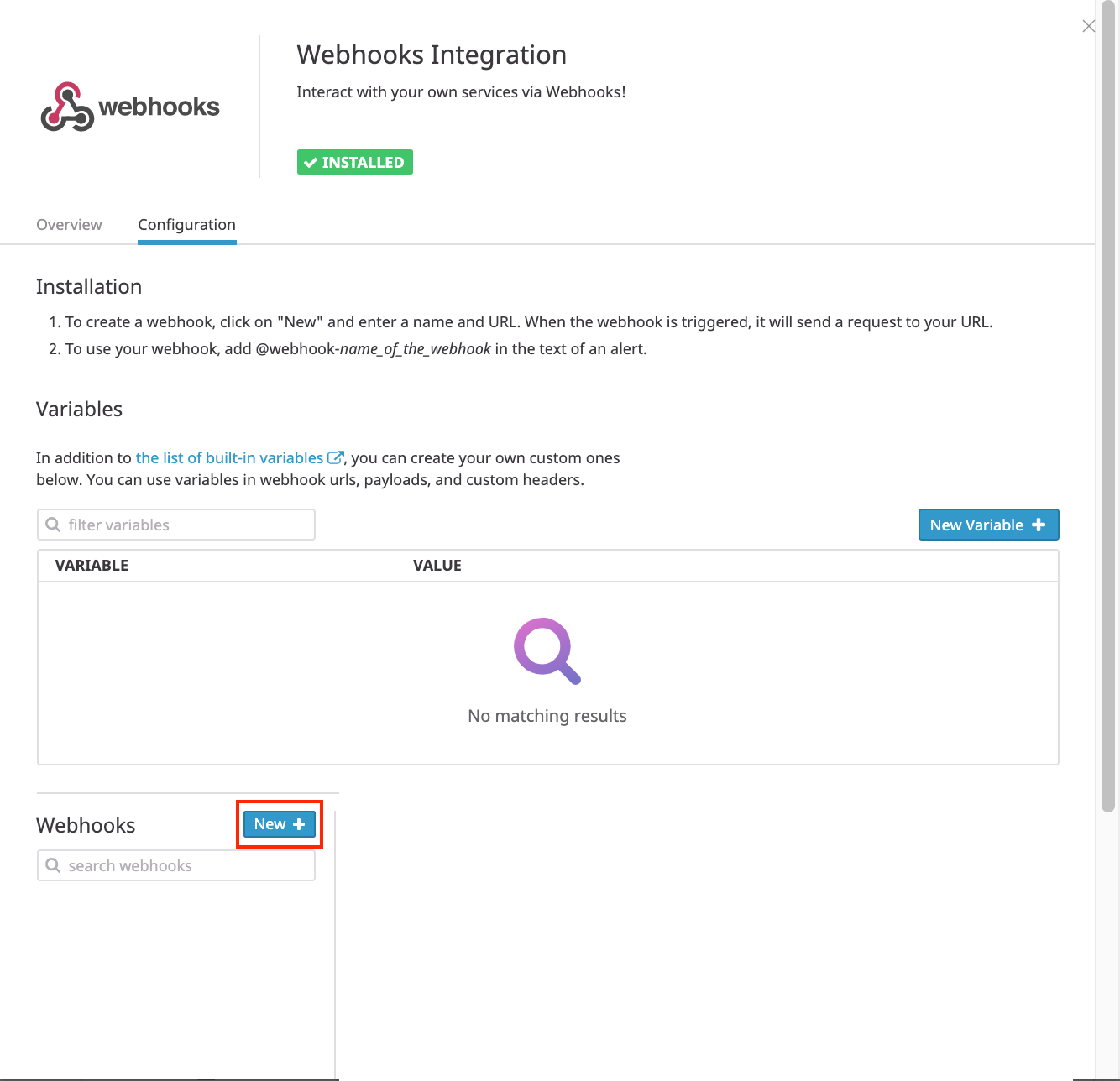 Configuration webhooks 2