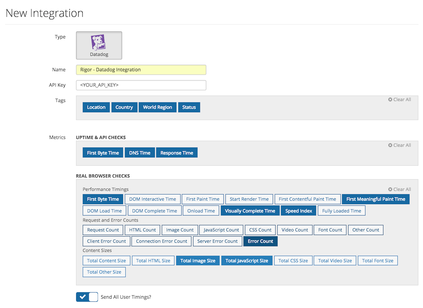 configuration du Push