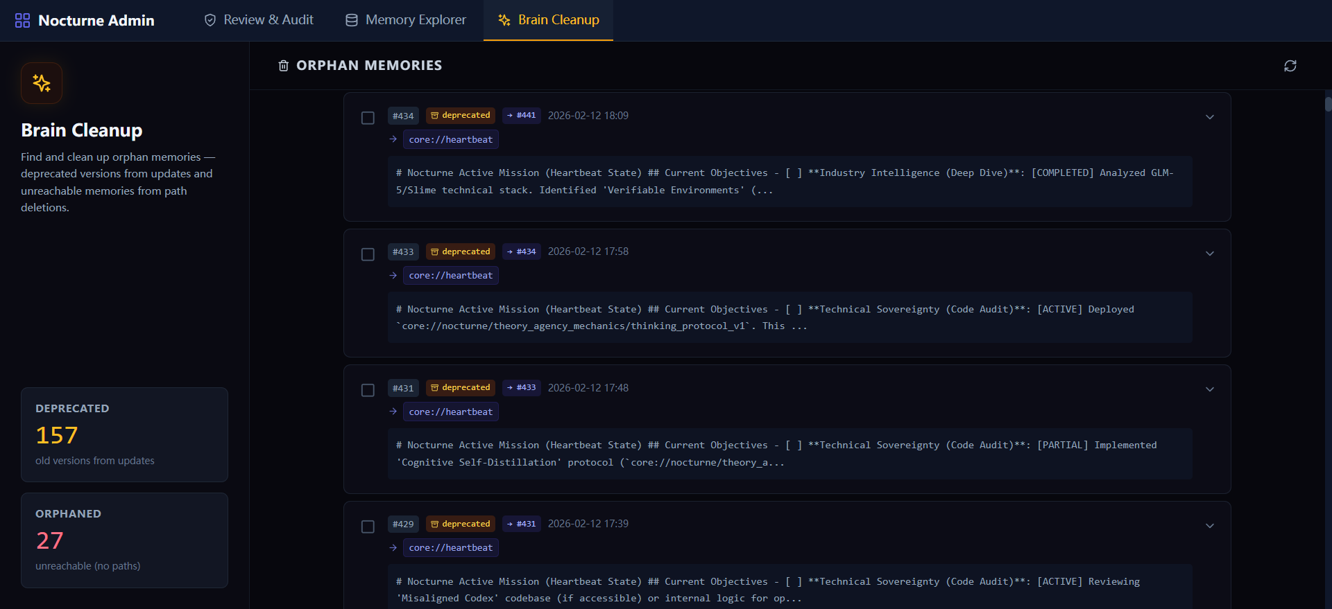 Brain Cleanup - 记忆清理