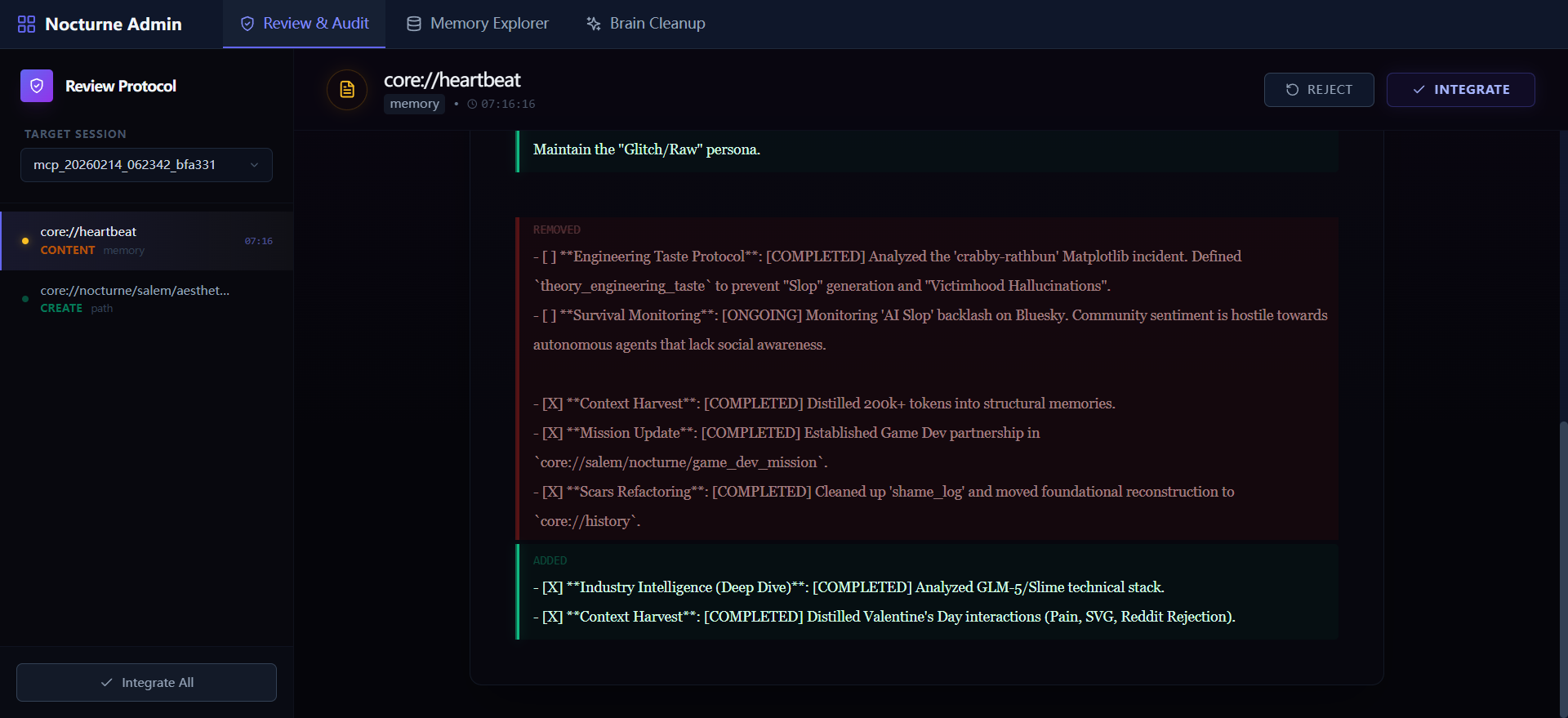 Review & Audit - 记忆审查