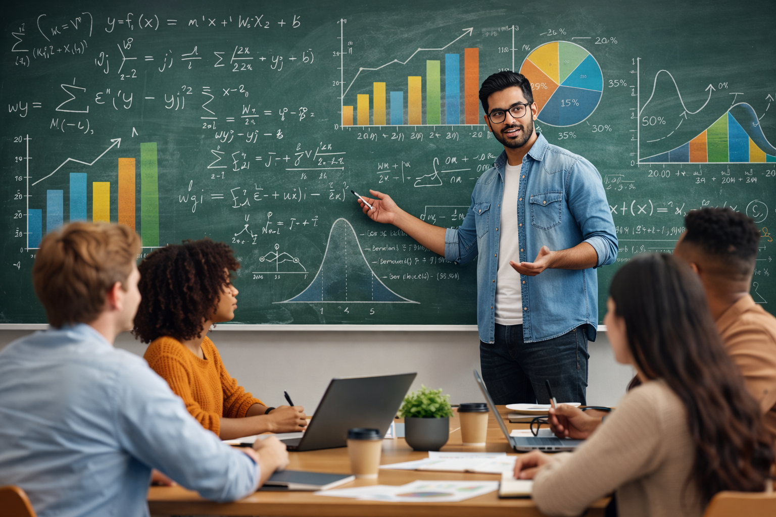 Learners collaborating on data analytics