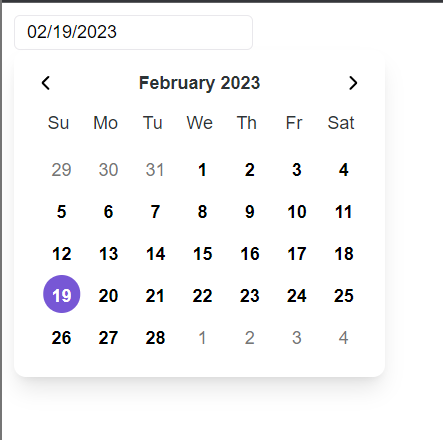 Toggle Calendar