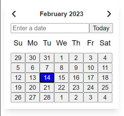 Unstyled Calendar