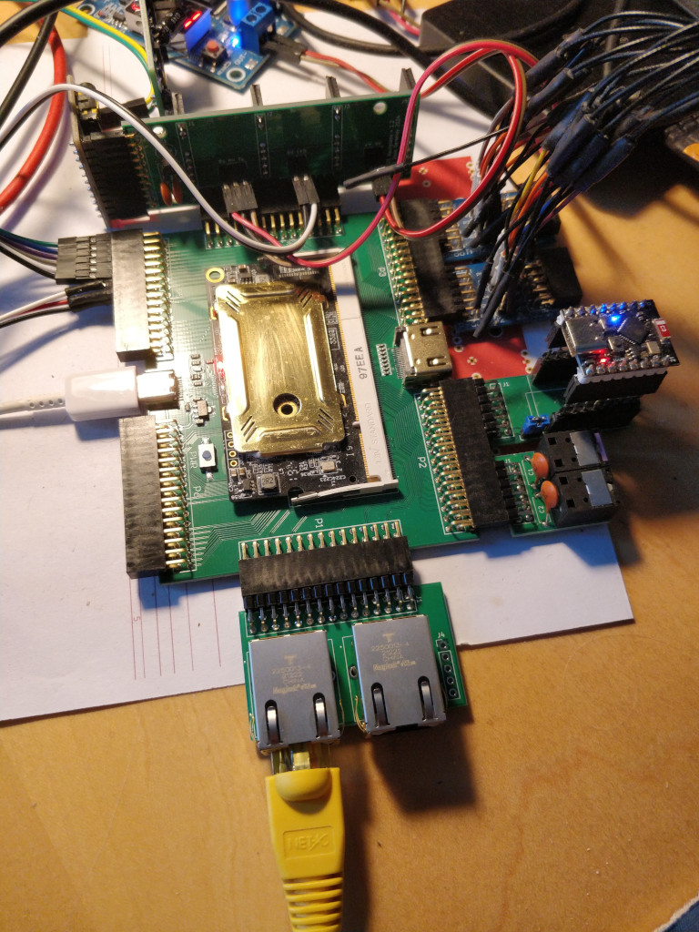 Ethernet Interface attached to the colorlight dev board