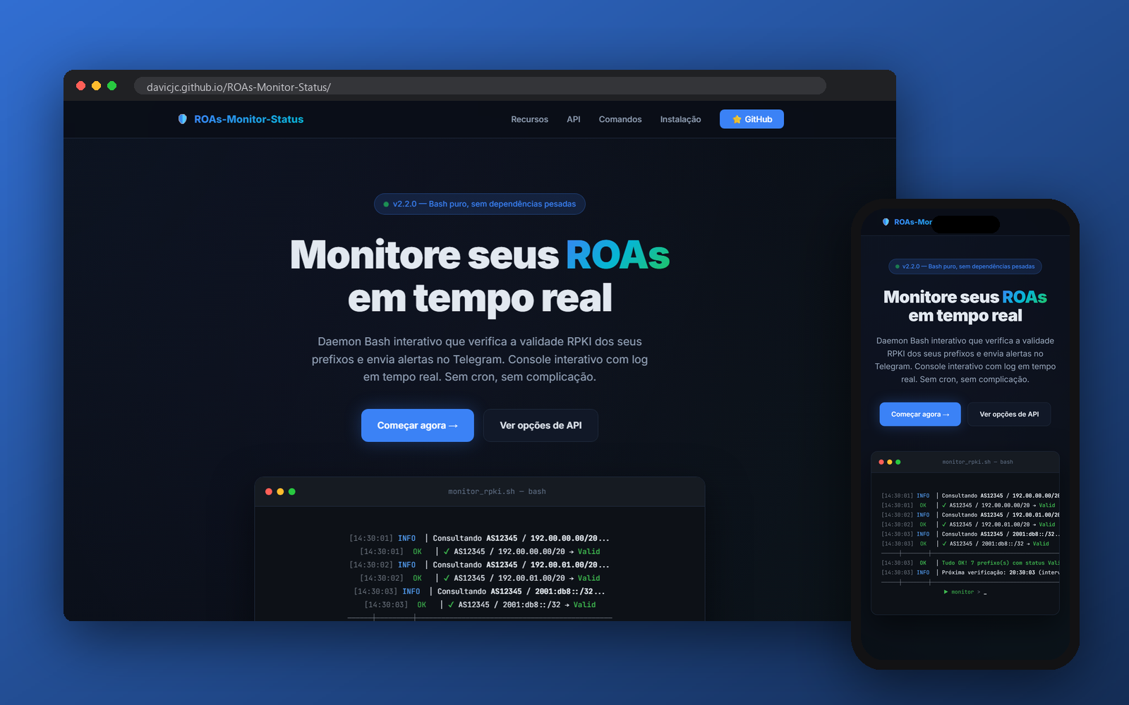 ROAs Monitor Status