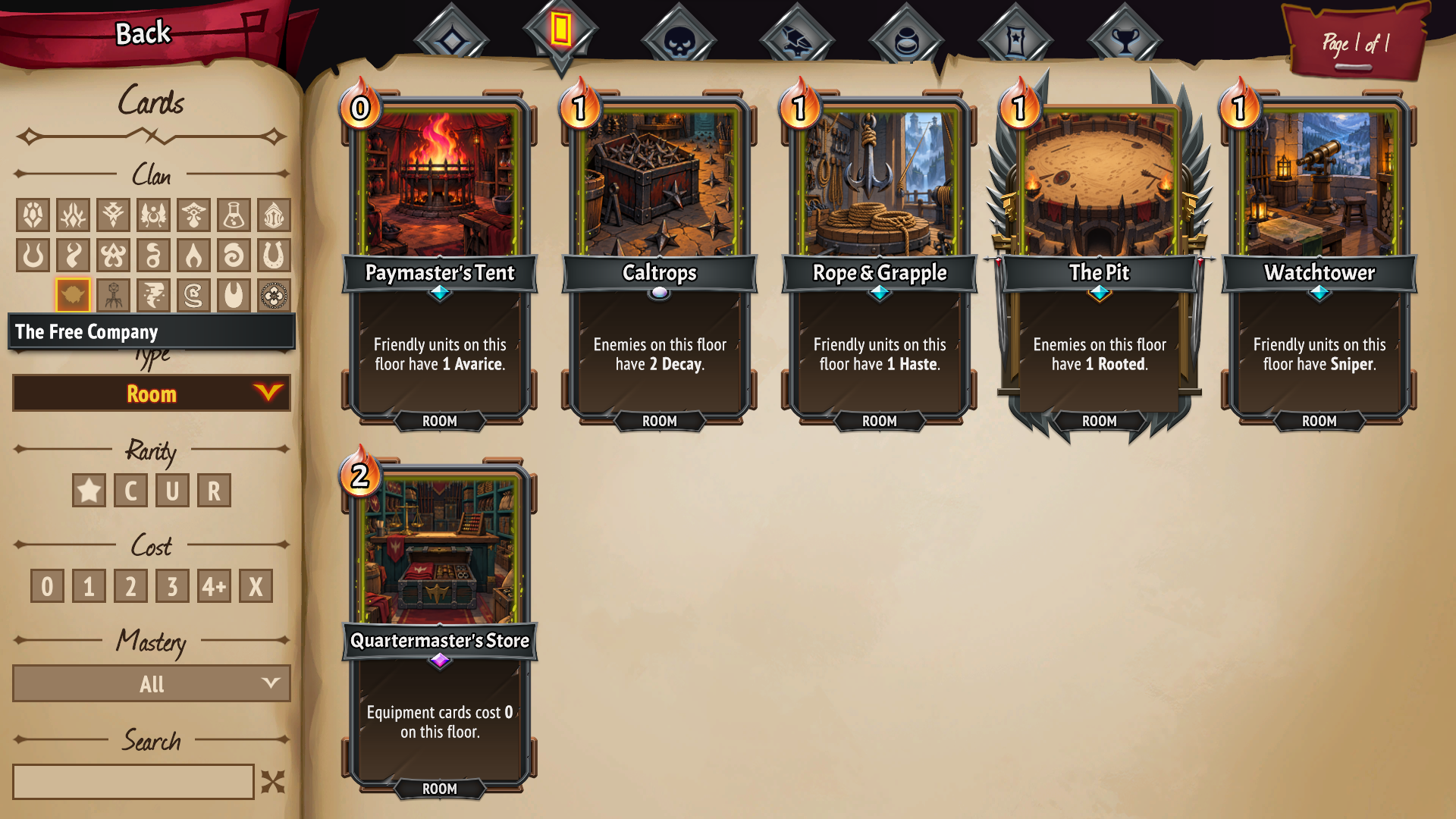 The six rooms