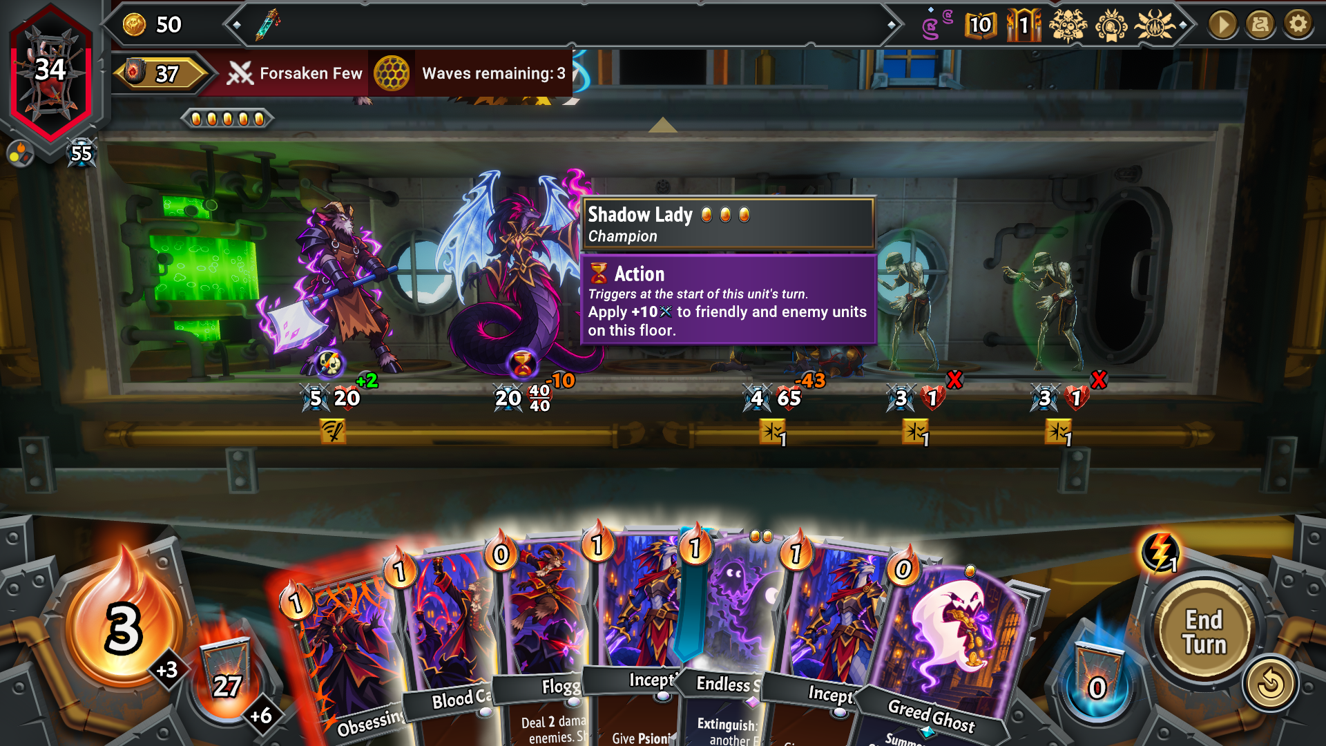 Shadow Lady and SuccClan units in combat