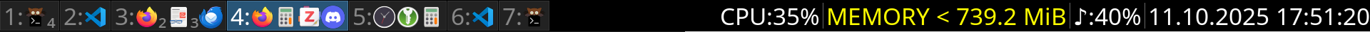 Example i3bar with workspace icons