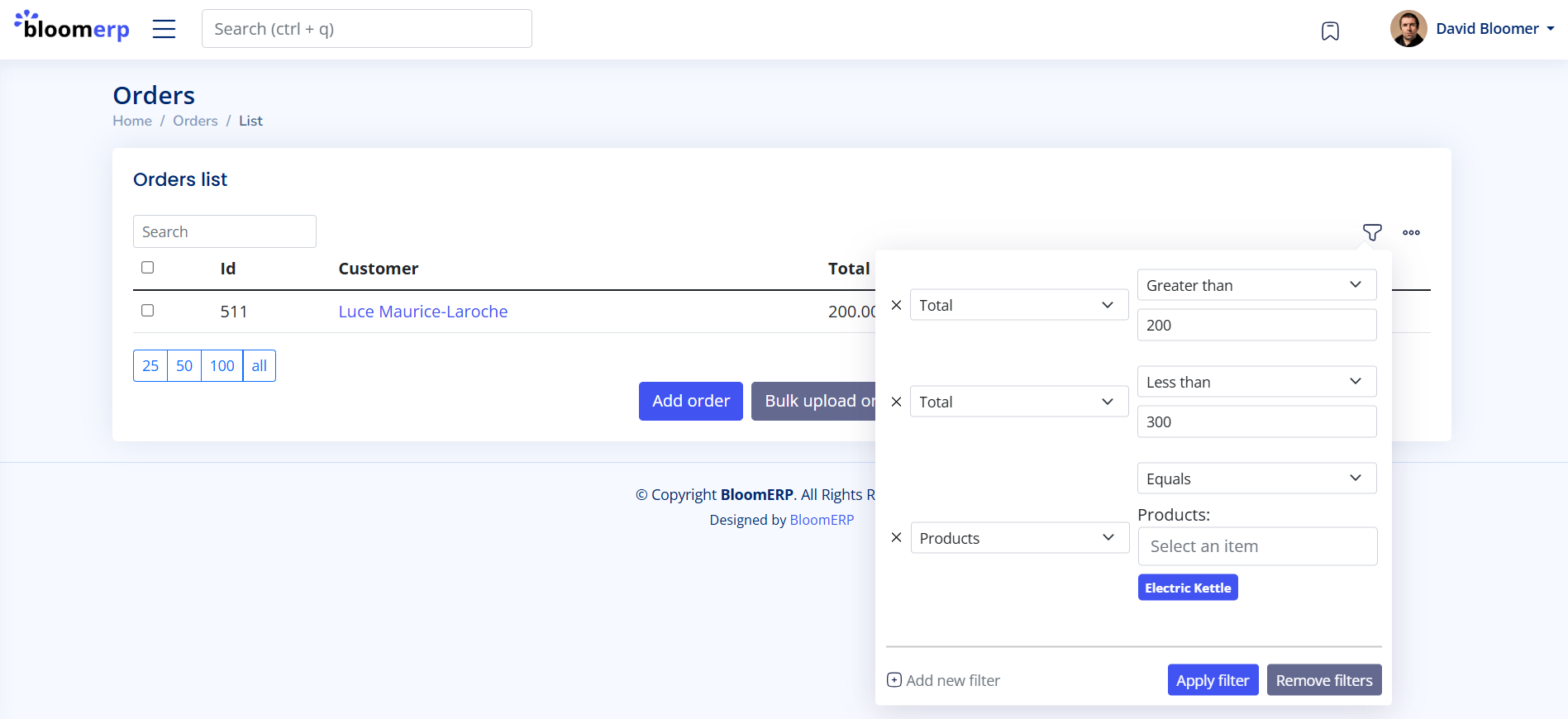 Object filtering