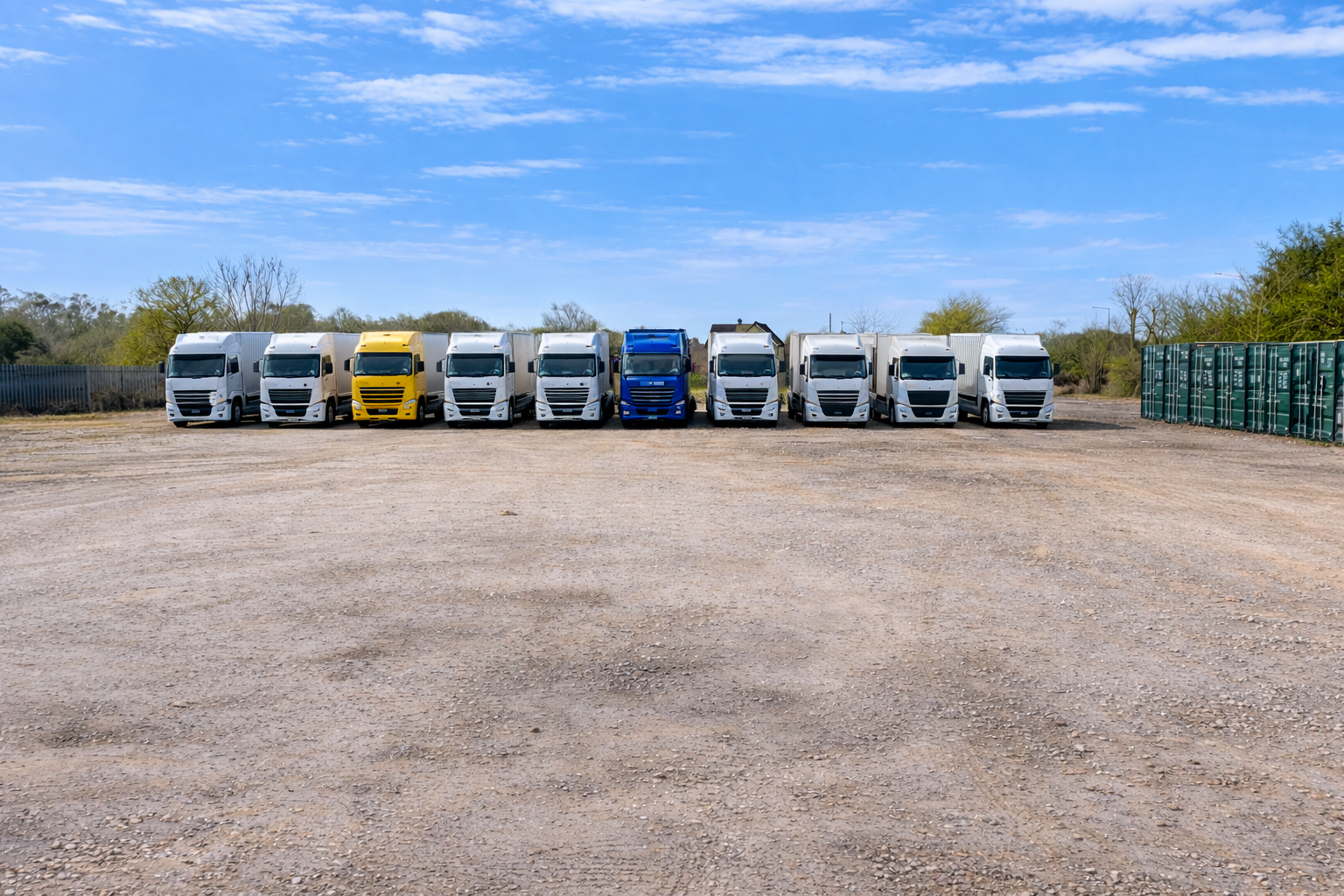 Commercial vehicle and HGV parking area