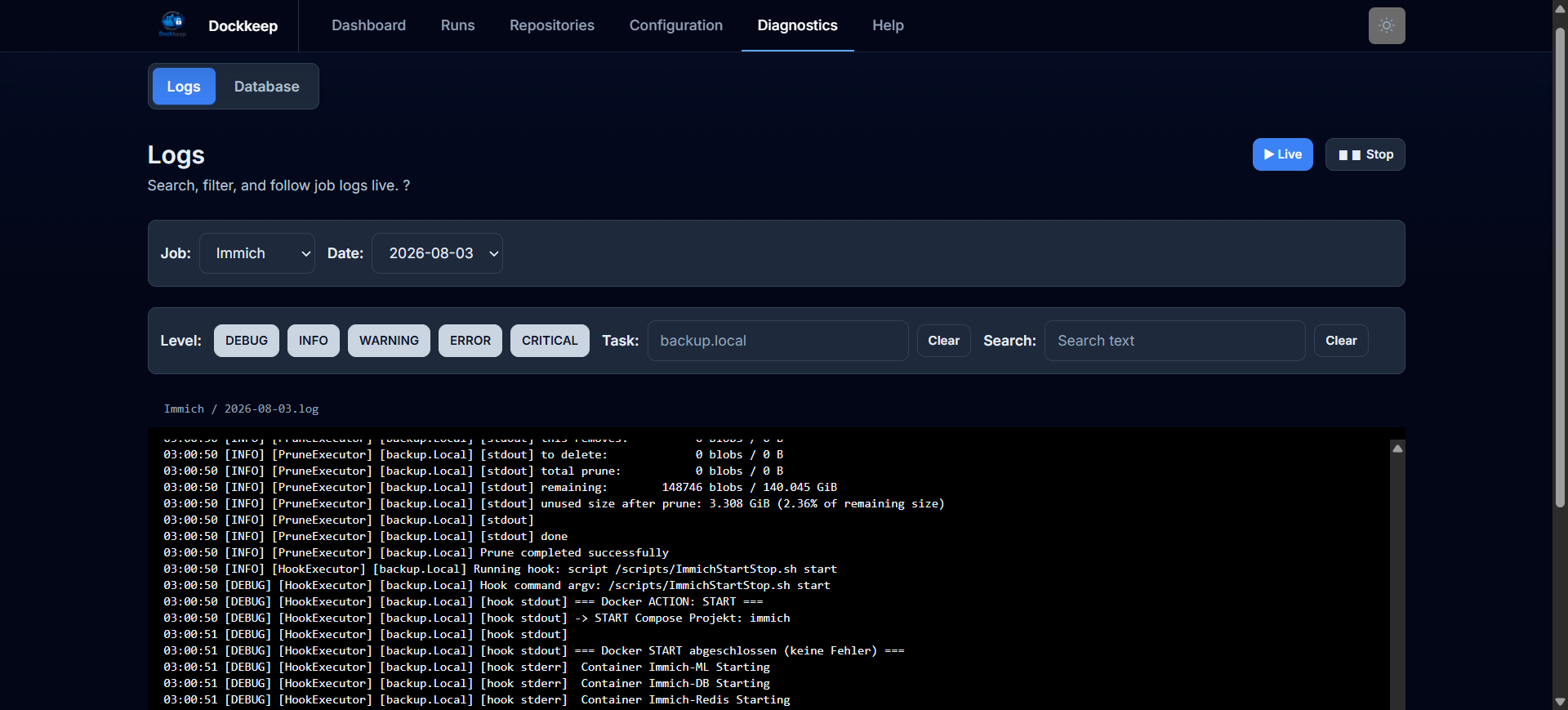 Log viewer
