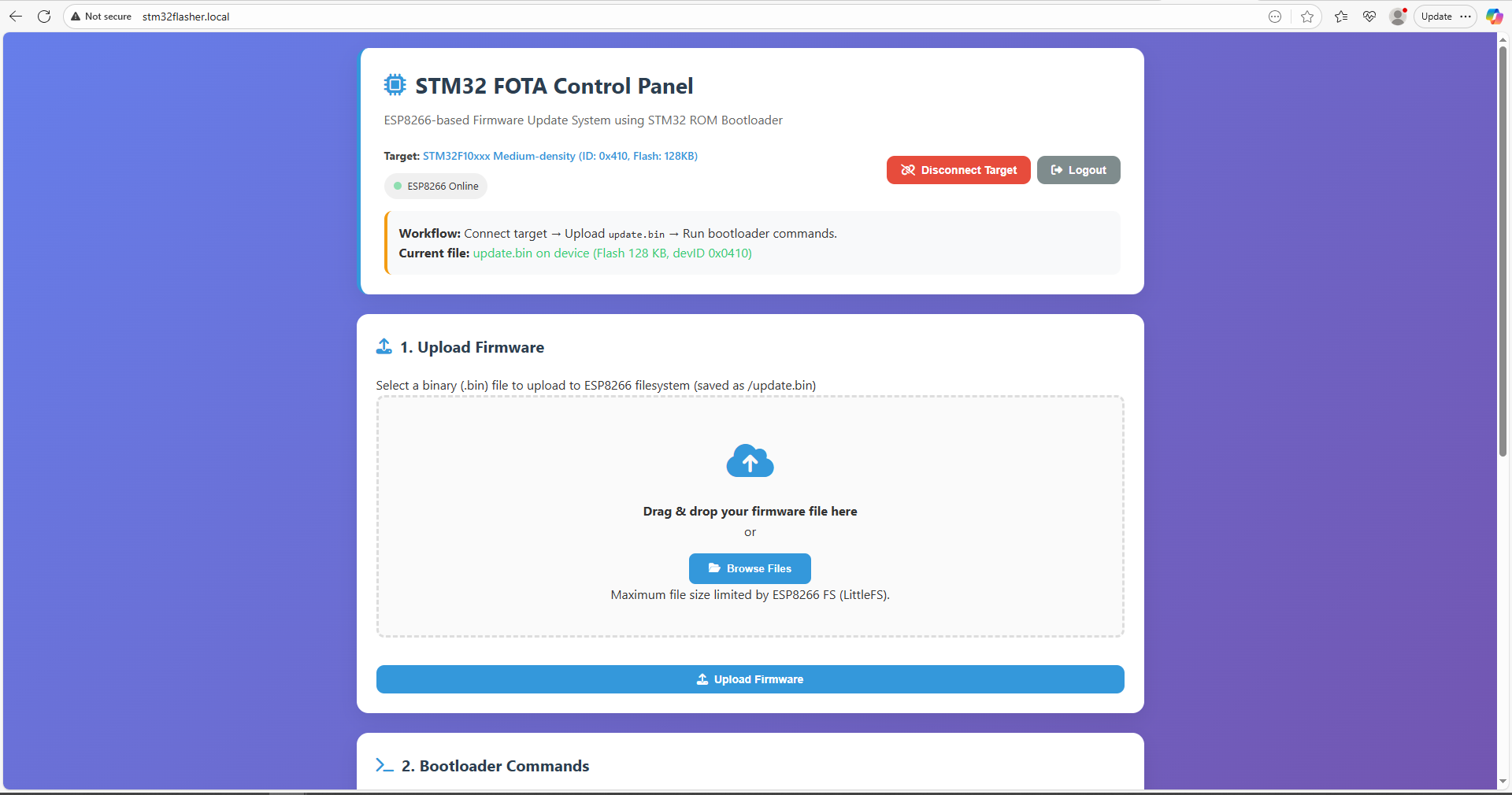 GitHub - DavidSAlexander/STM32RomWebFlasher: STM32 Built-in ROM ...