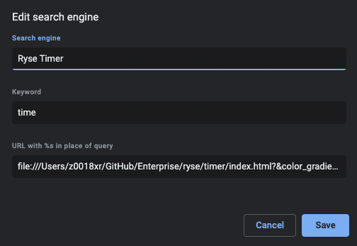 Chrome Custom Search Engine