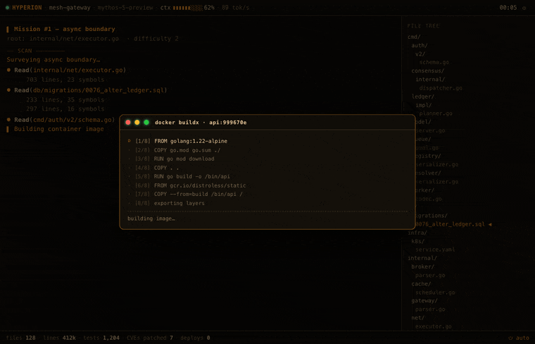 Docker build drama: a multi-stage buildx run proceeds layer by layer and pushes to the registry