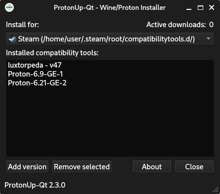 ProtonUp-Qt Screenshot