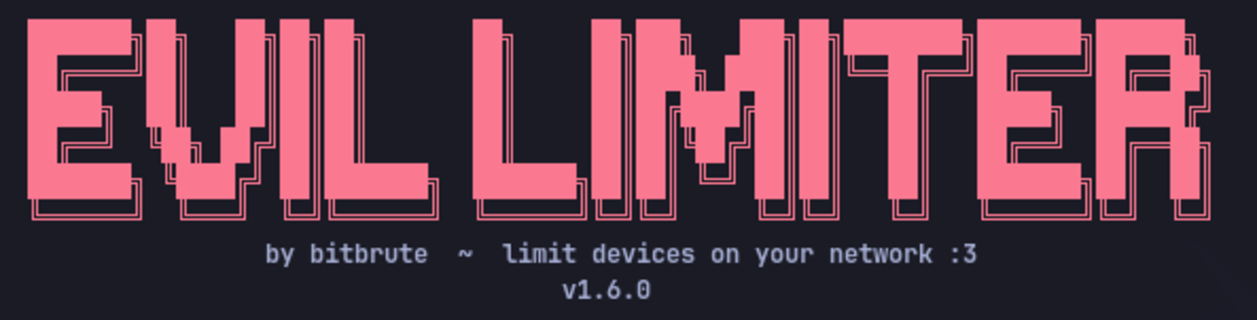 evillimiter running in a terminal