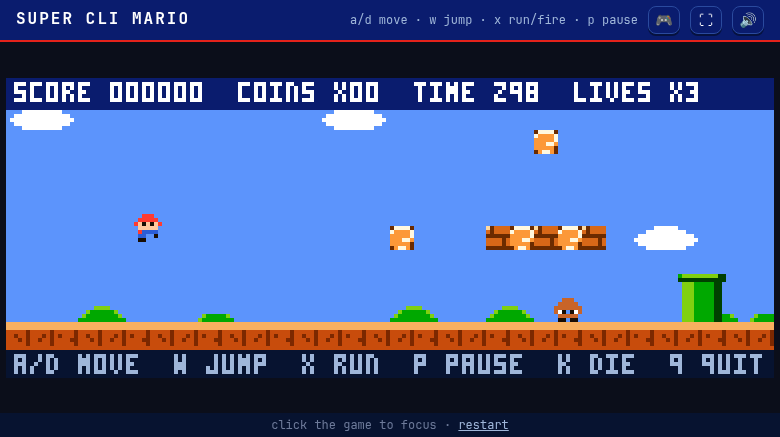 The game running in a desktop browser