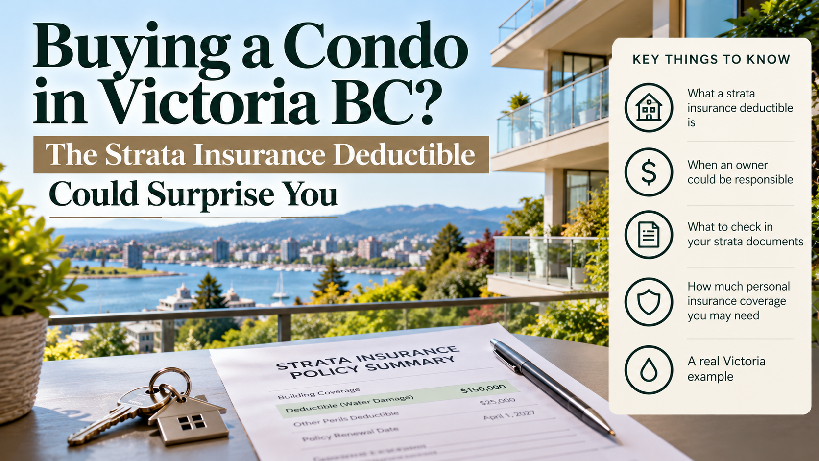 feature image of Buying a Condo in Victoria BC? The Strata Insurance Deductible Could Surprise You