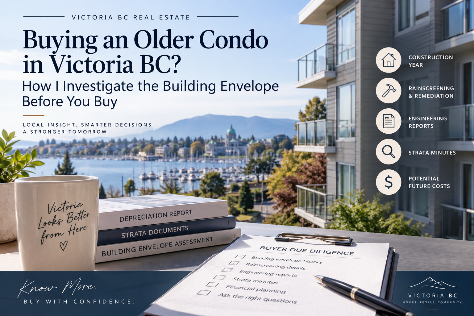 Buying an older condo in Victoria BC - building envelope and strata due diligence guide