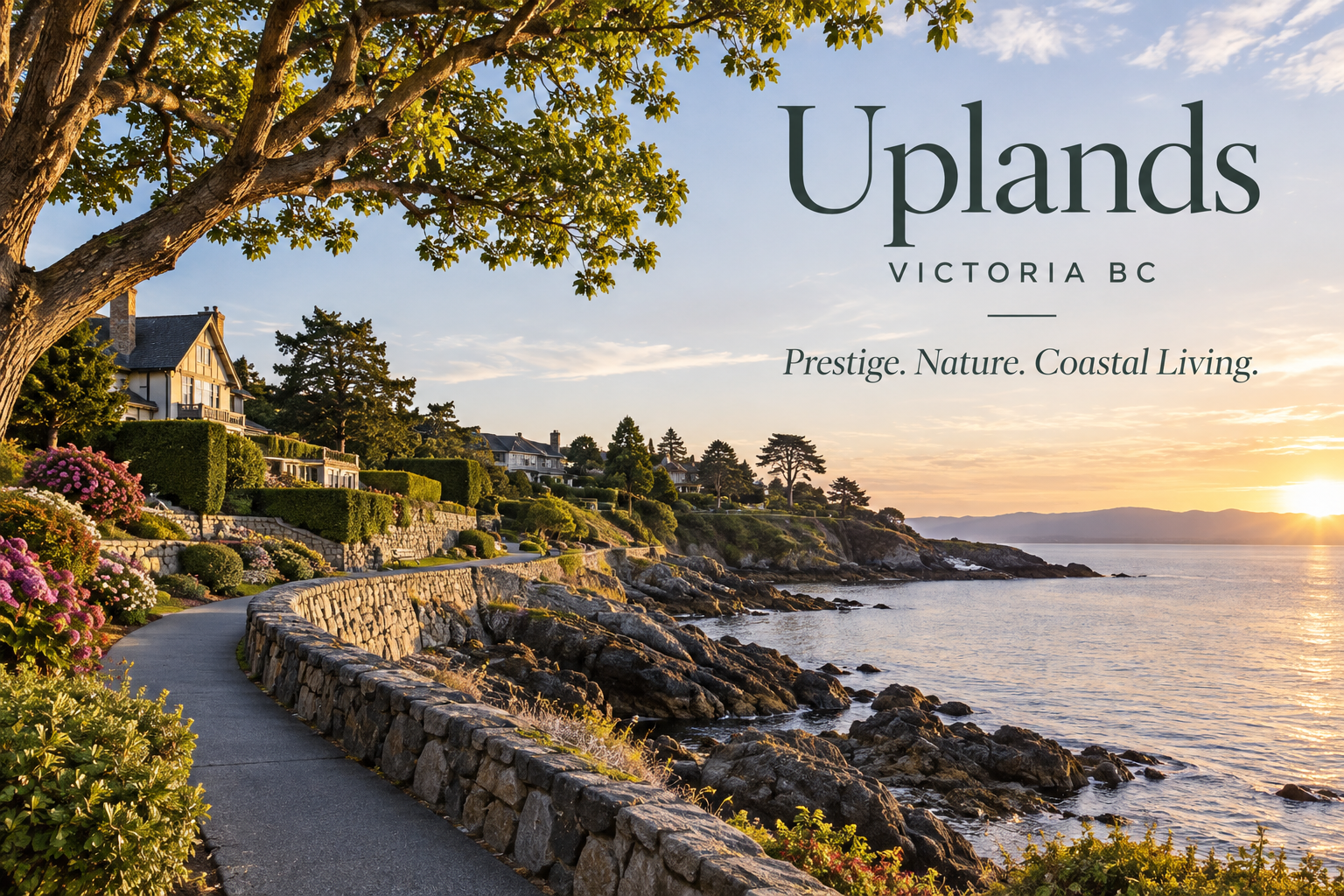 Uplands neighbourhood in Oak Bay Victoria BC featuring luxury homes and coastal living