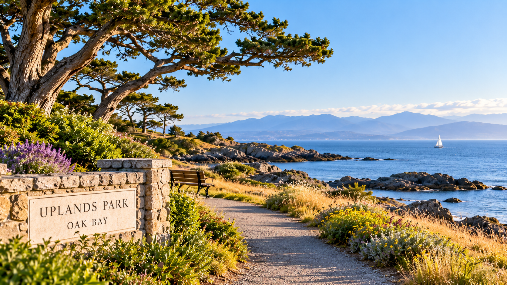 Uplands Park and Cattle Point waterfront in Oak Bay Victoria BC