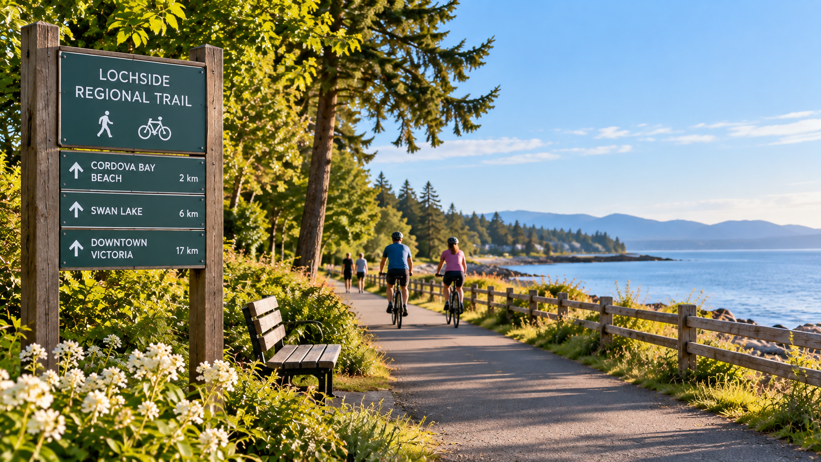 Illustrative Lochside Trail recreation image for Cordova Bay Saanich