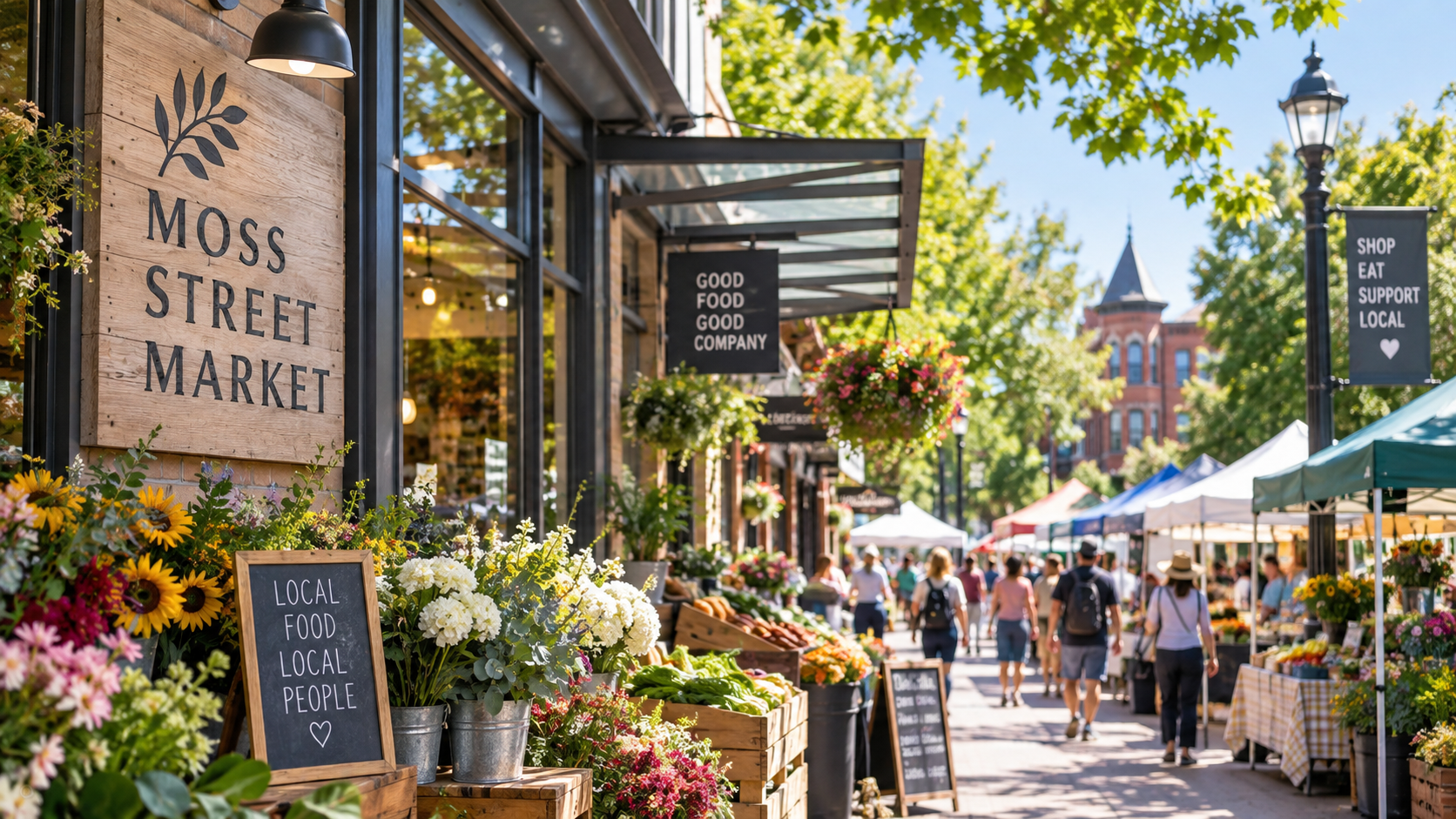 Moss Street Market in Fairfield Victoria BC