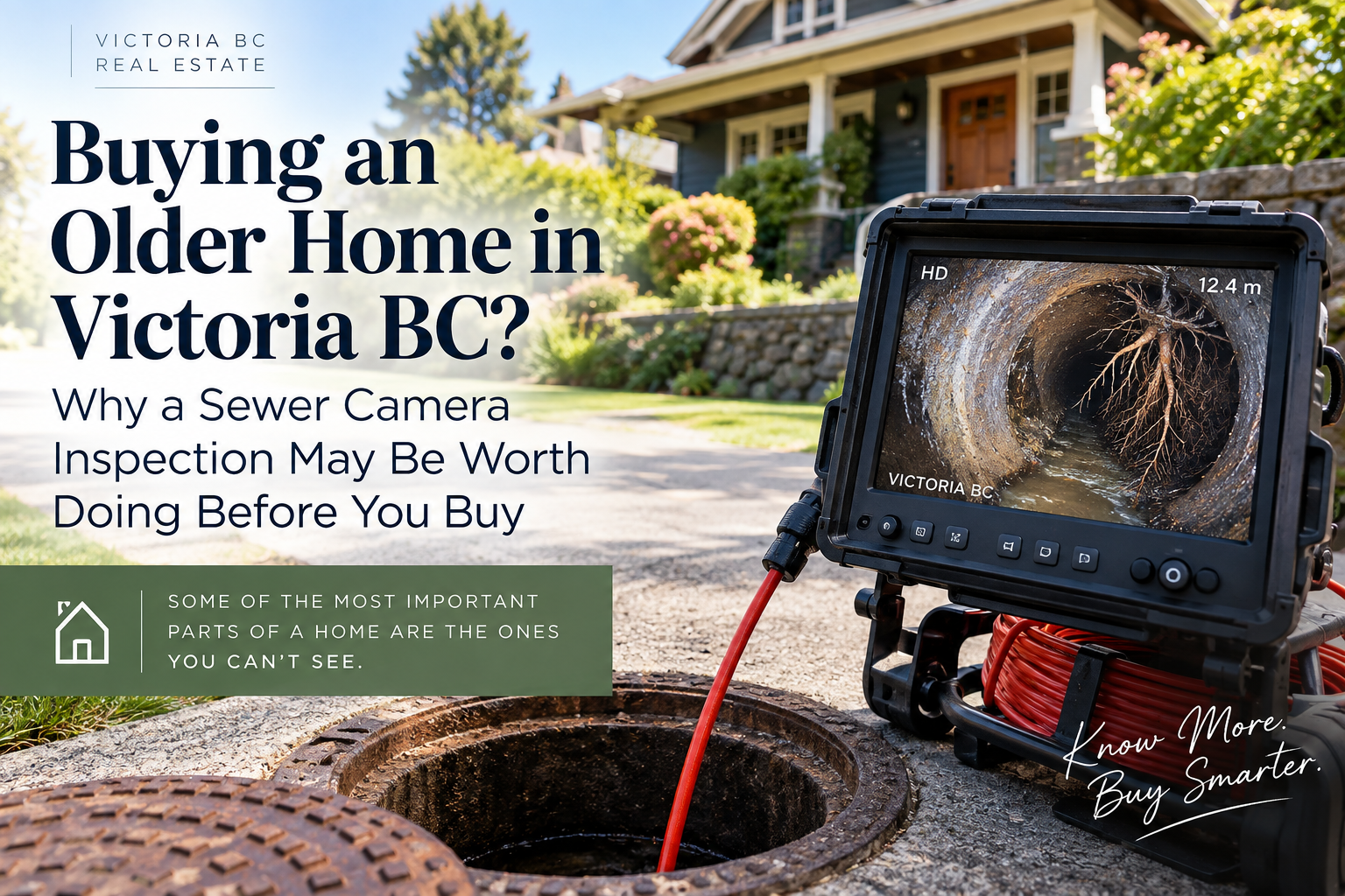 Sewer camera inspection when buying a home in Victoria BC