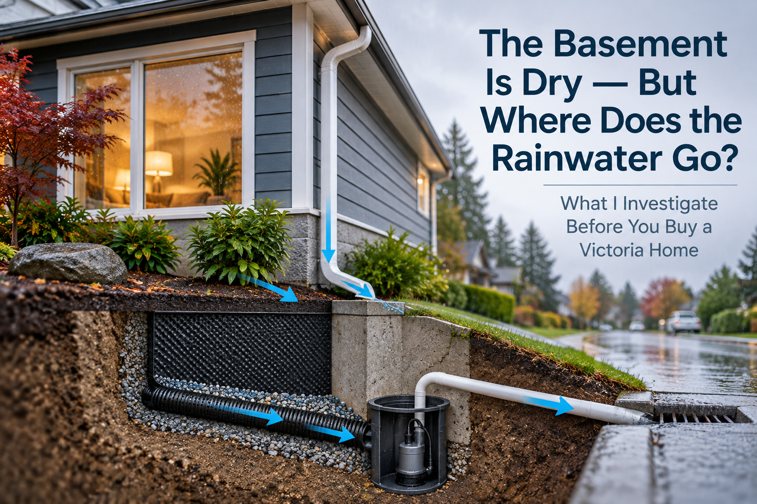 feature image of Buying a Home in Victoria BC? Check the Drainage System