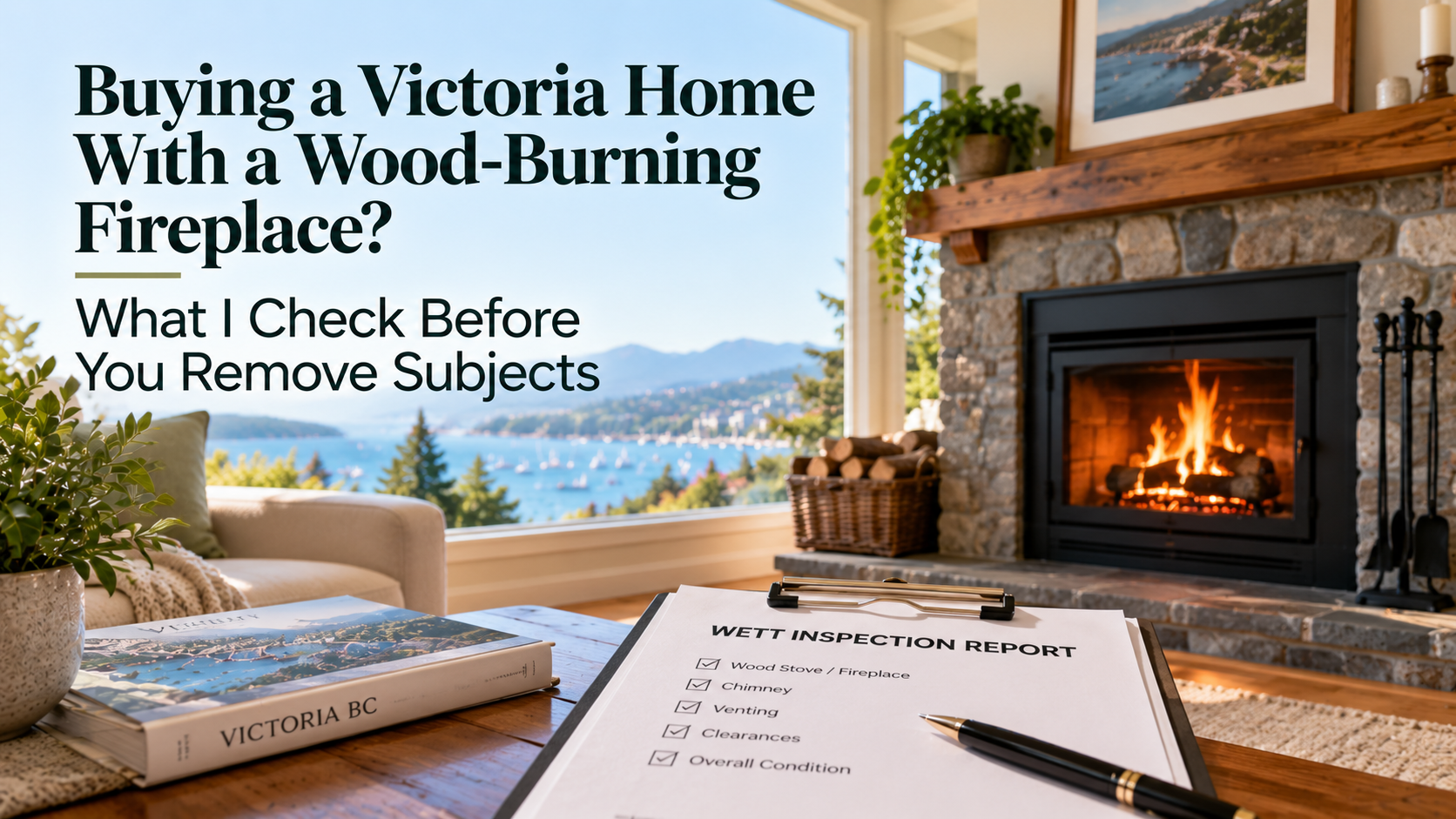Buying a Victoria BC home with a wood-burning fireplace - WETT inspection and insurance guide for home buyers