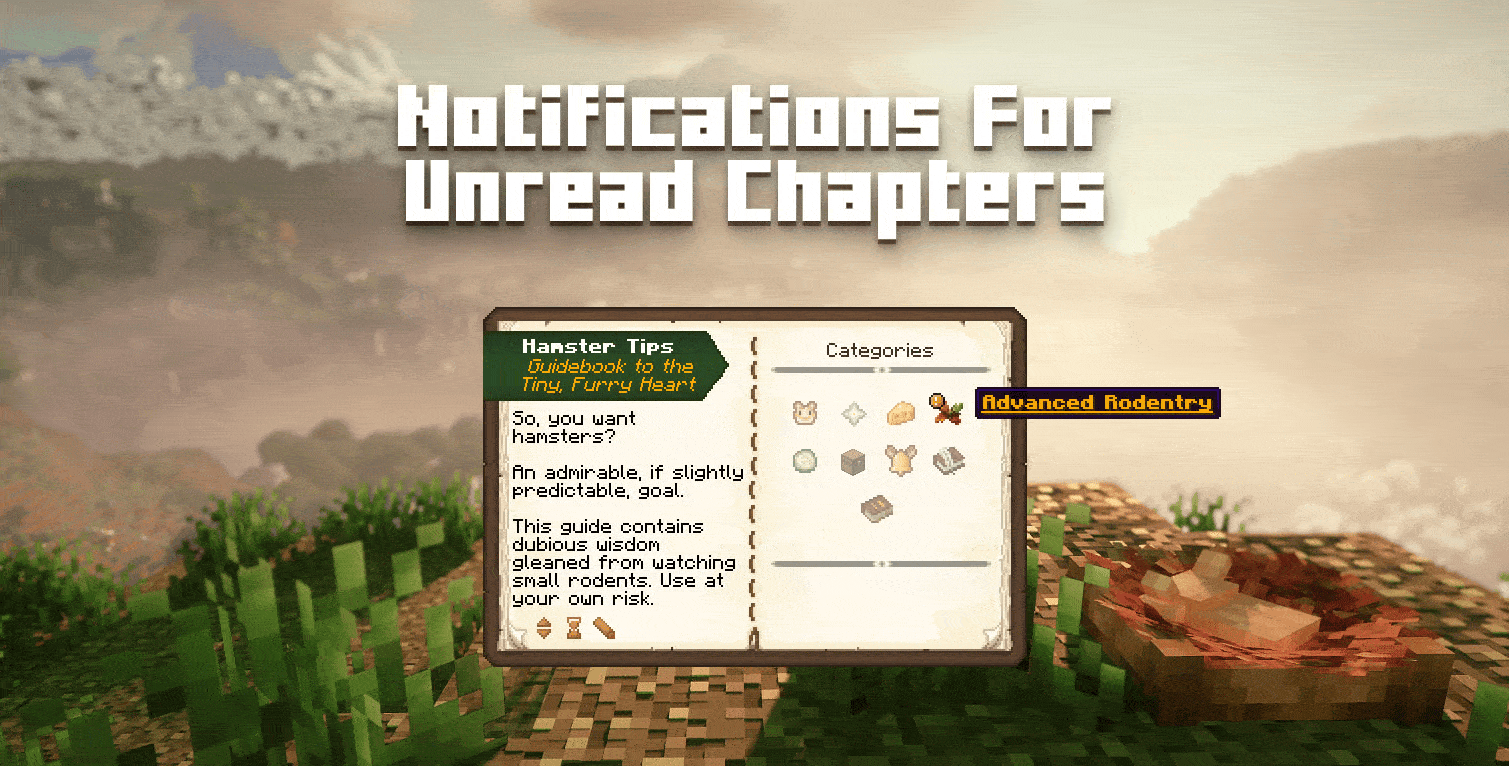 The Hamster Tips Guide Book GUI showcase