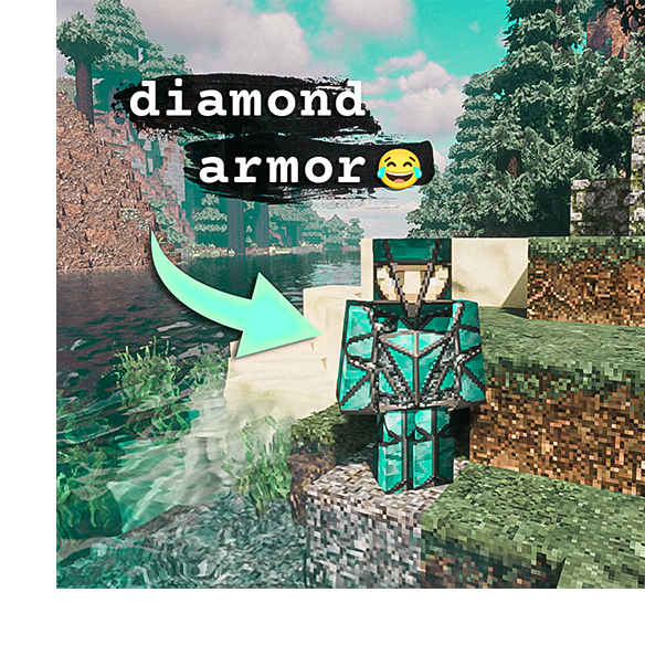 Realistic diamond armor showcase