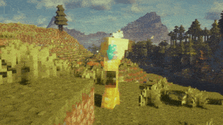 Gold armor LabPBR material showcase