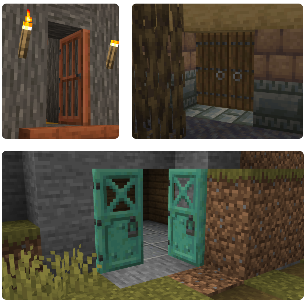 [ v2.0.1 | 1.21.5 ] - Better Doors - Proper Sides and Faces Minecraft Texture Pack