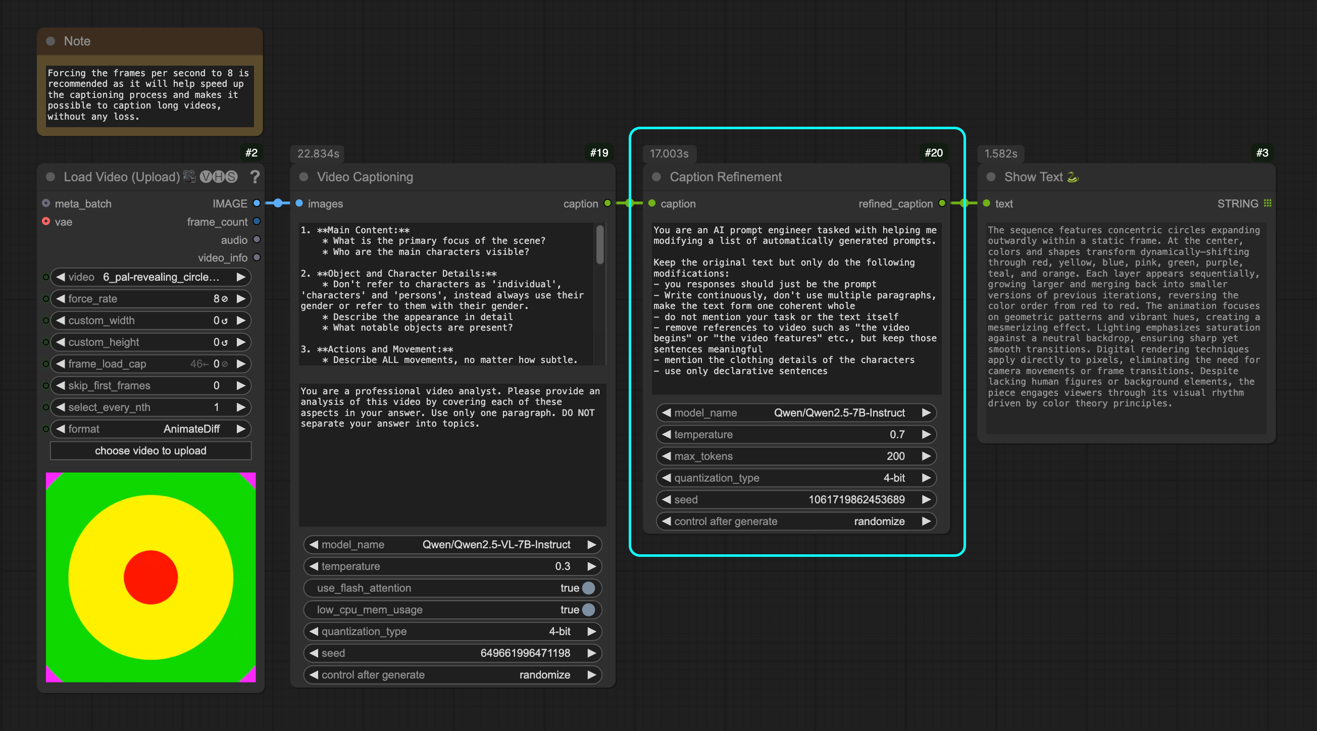 Caption Refinement Node