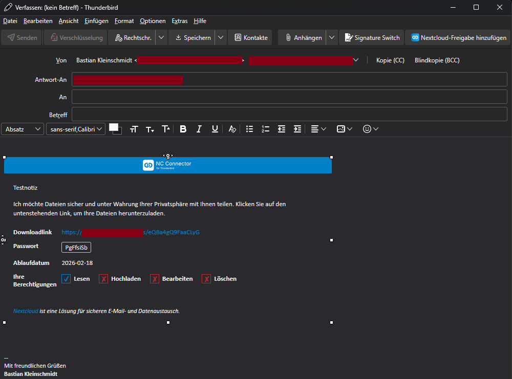 Sharing Wizard Schritt 5