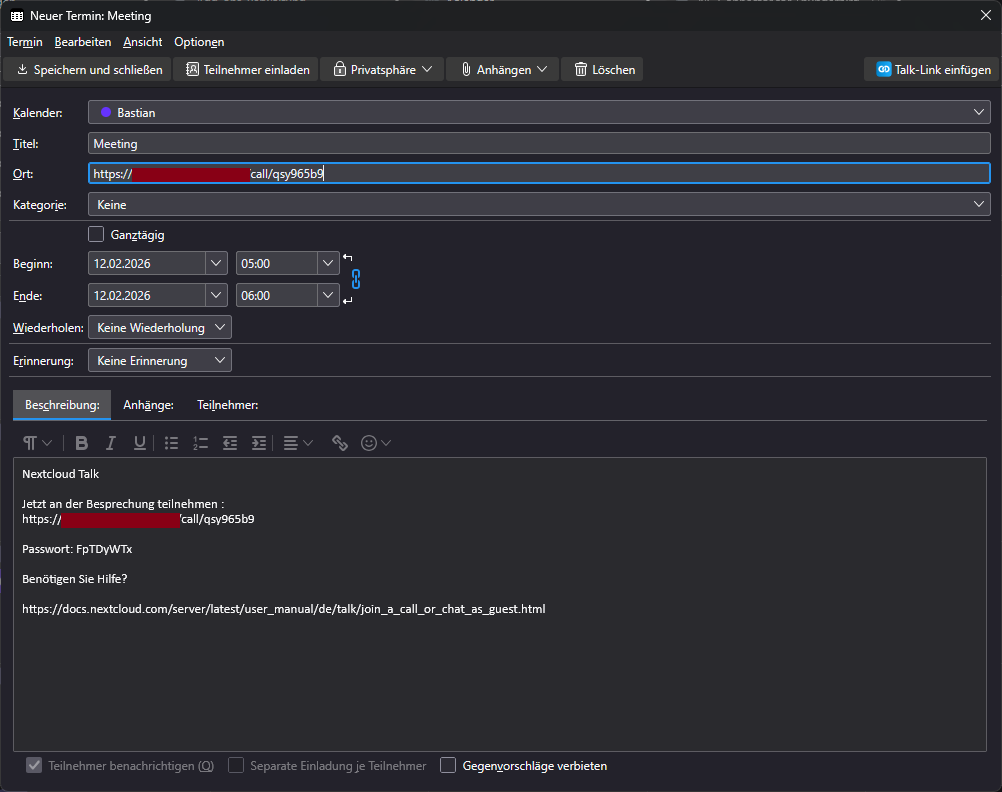 Talk Wizard Schritt 2