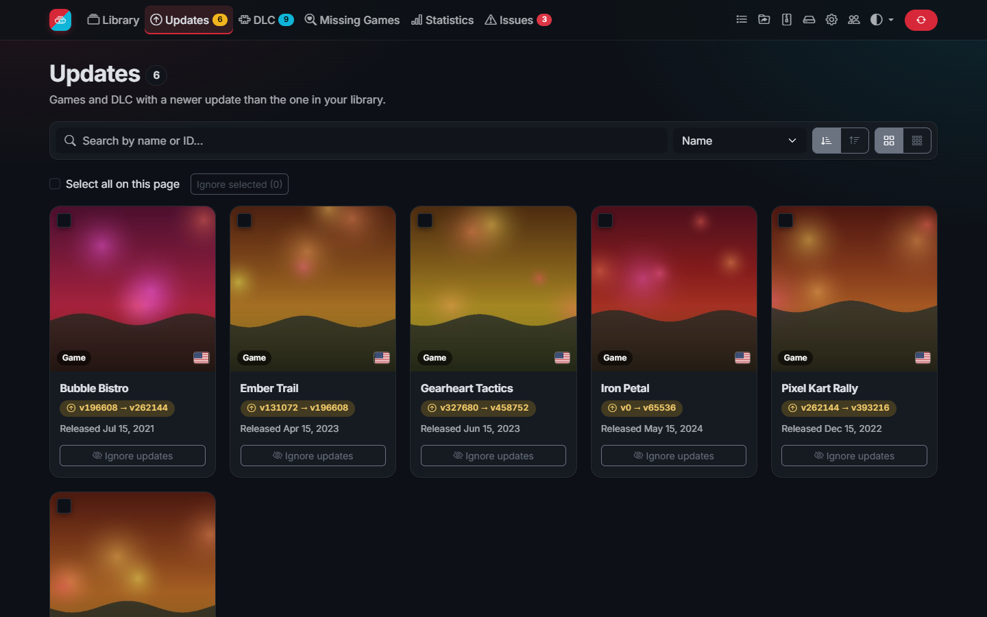 Missing updates