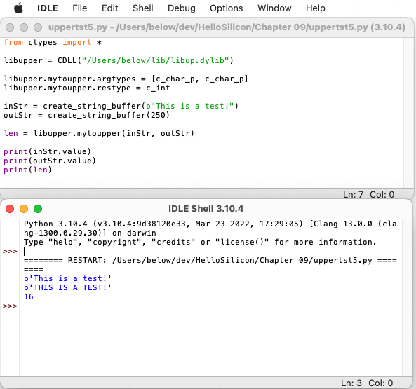Figure 9-1. . Our Python program running in the IDLE IDE