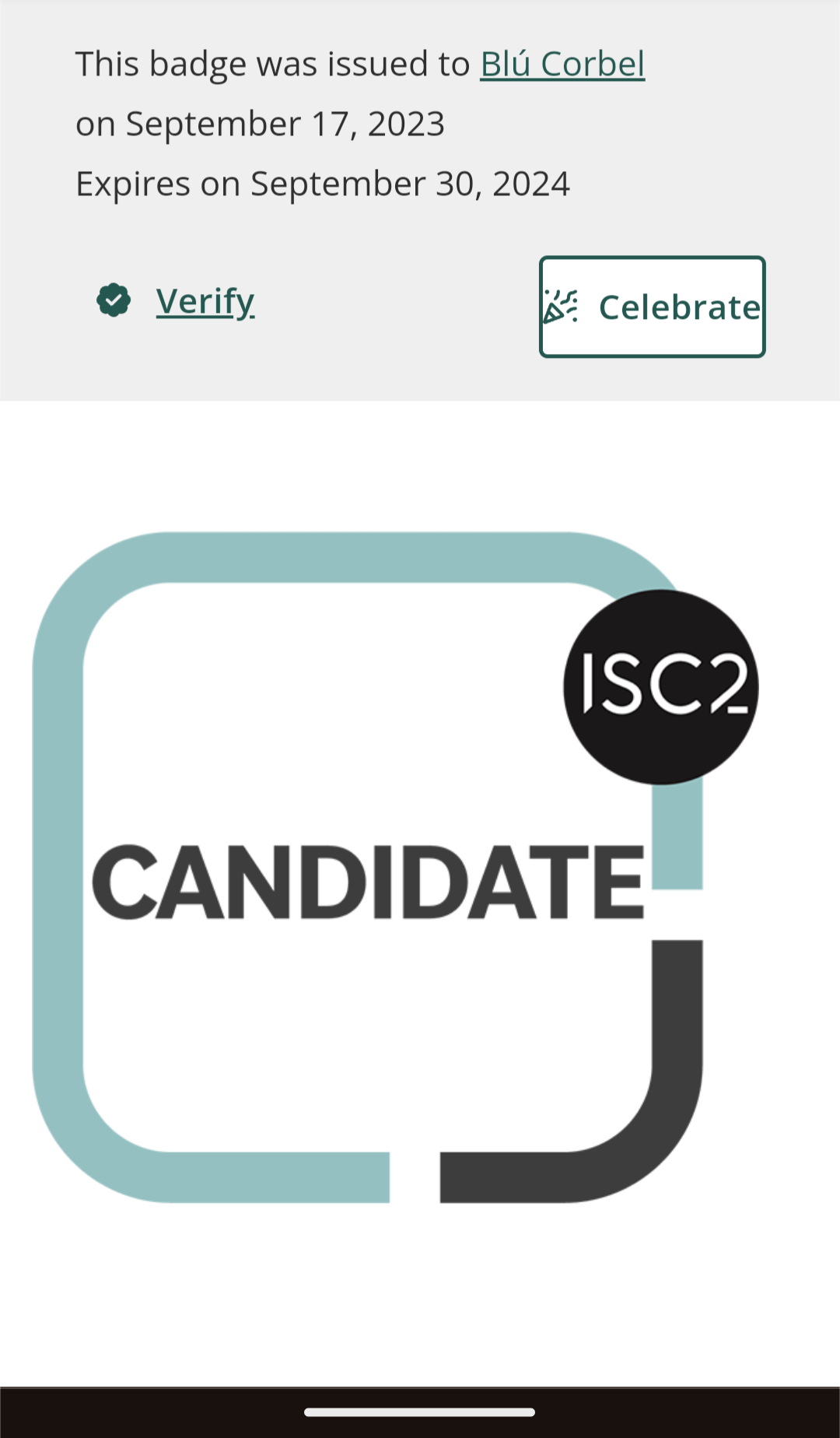 ISC2 badge