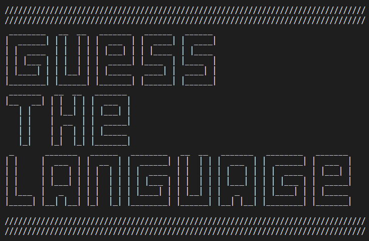 Screenshot of 'Guess The Language'