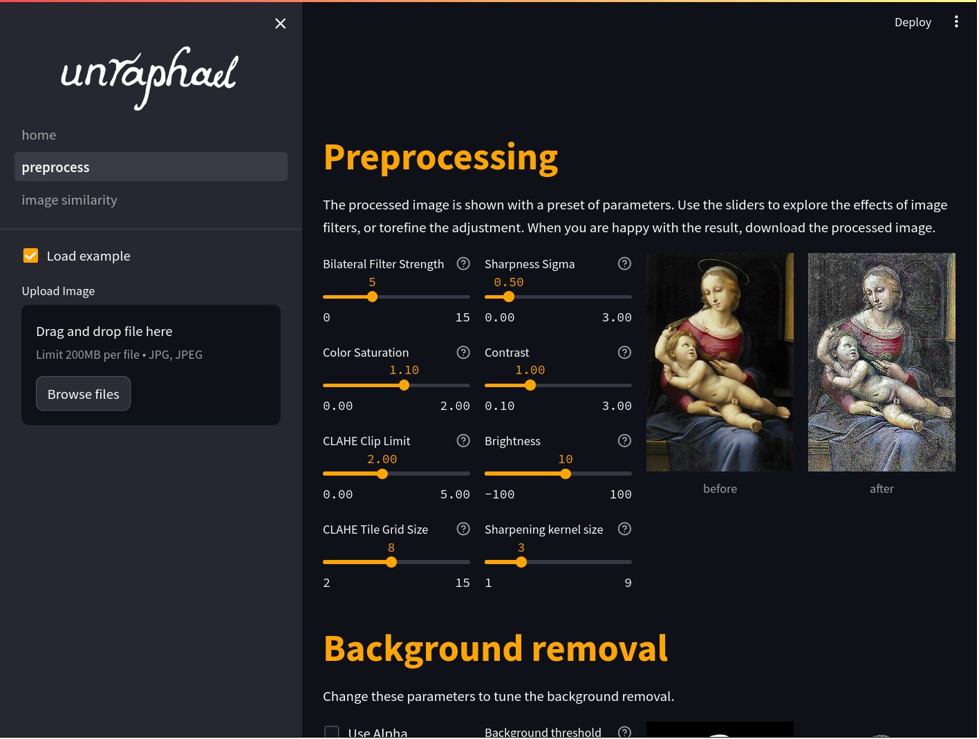 Image preprocessing