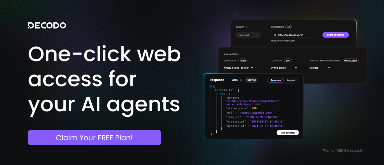 Decodo: one-click web access for your AI agents