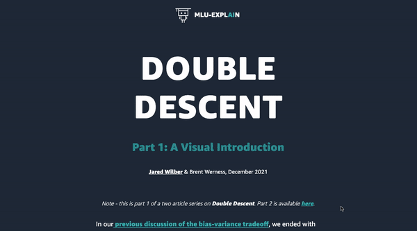 Double Descent Article Image