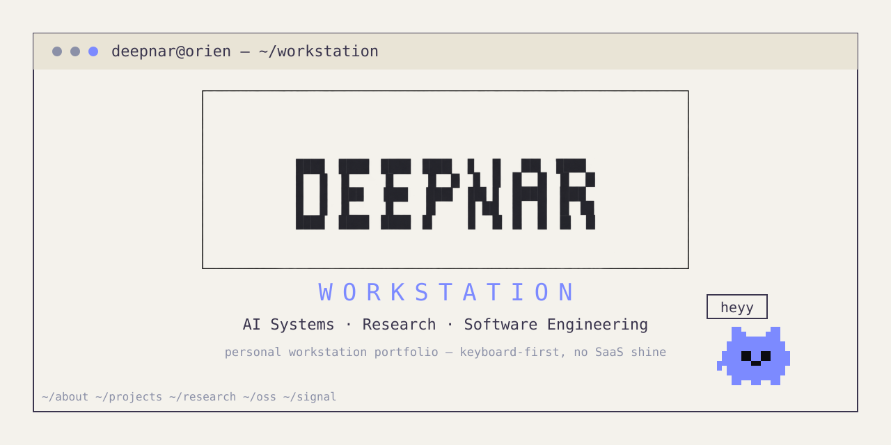 Deepnar Workstation — social banner