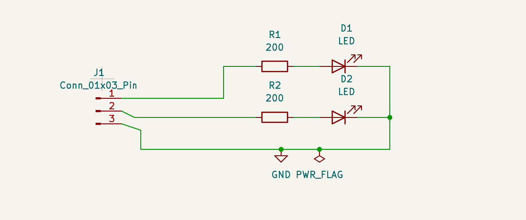 Two led indicator, from the project README